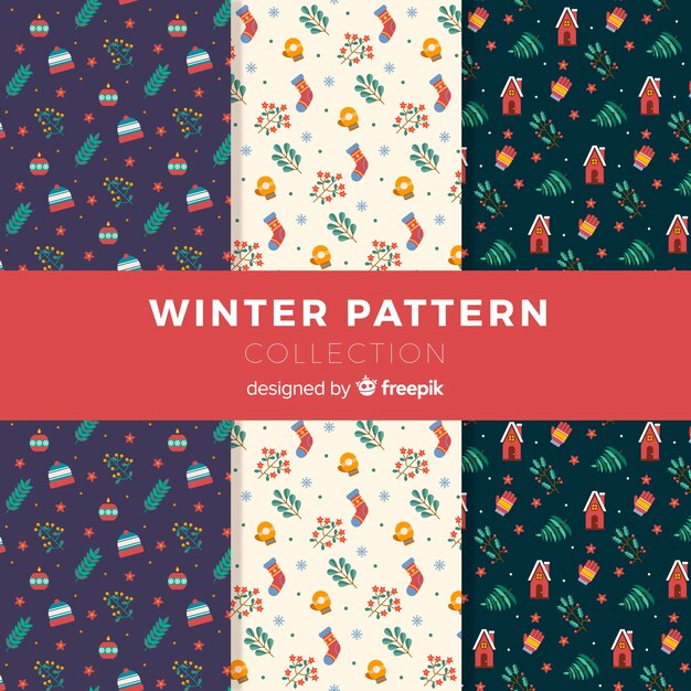 Set de estampados de invierno