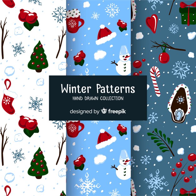 Set de estampados de invierno