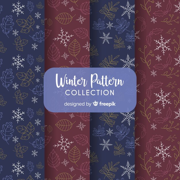 Set de estampados de invierno