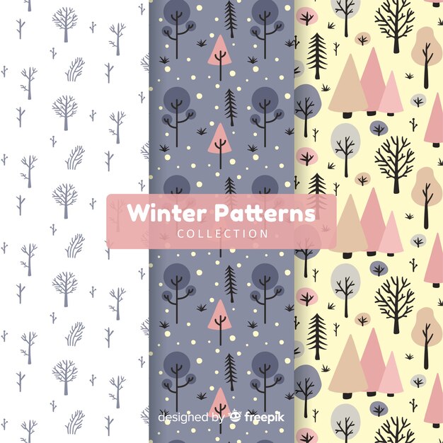 Set de estampados de invierno