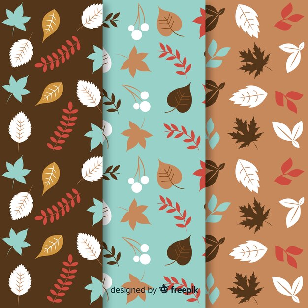 Set de estampados de otoño dibujados