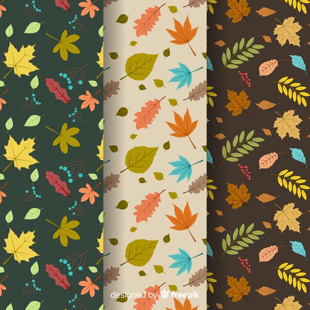 Set de estampados de otoño