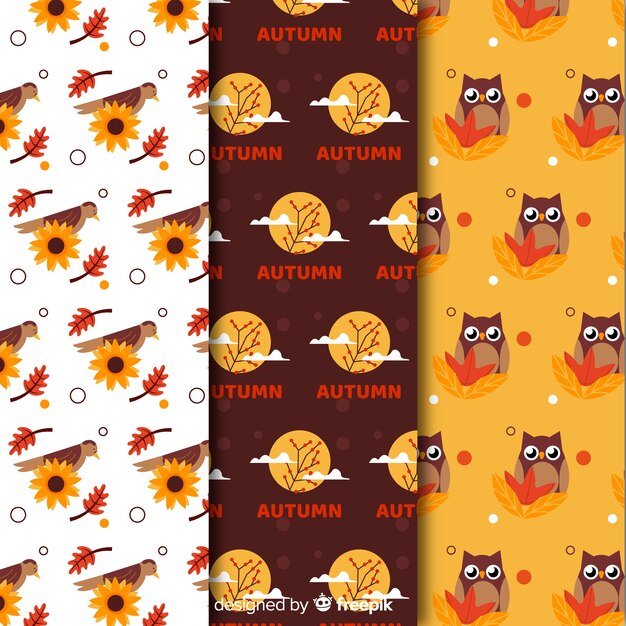 Set de estampados de otoño