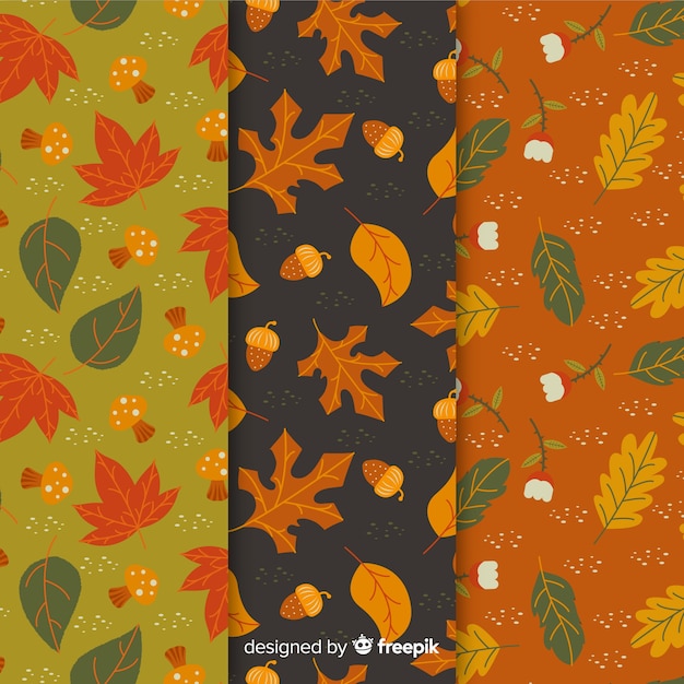 Set de estampados de otoño