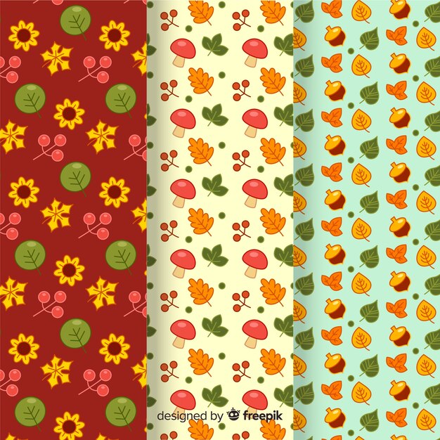 Set de estampados de otoño