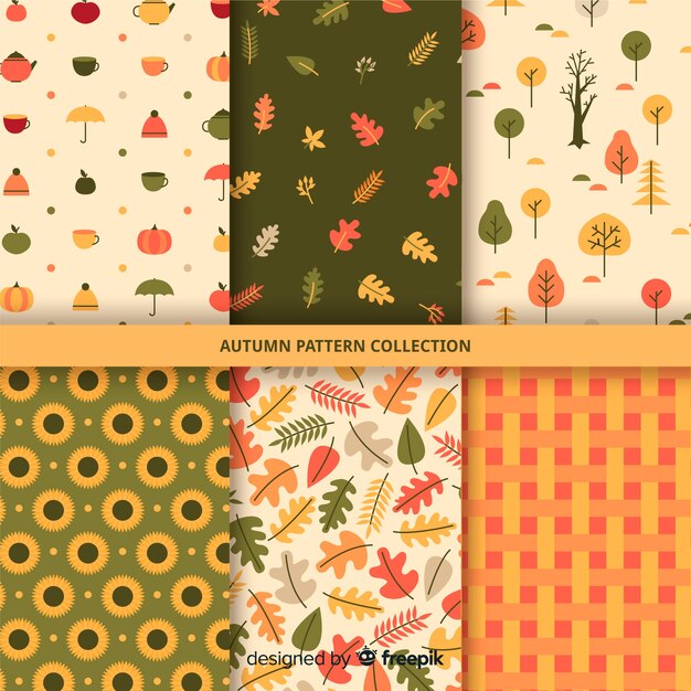 Set de estampados de otoño