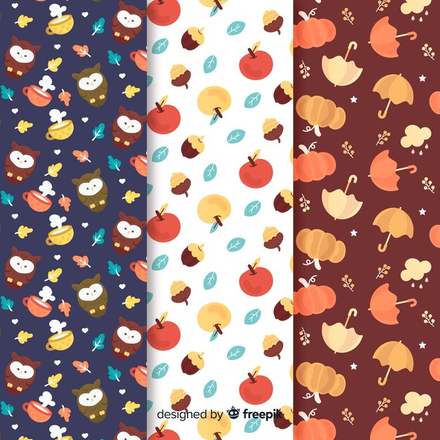Set de estampados de otoño