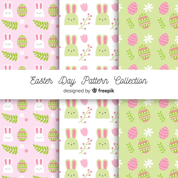 Vector gratuito set de estampados de pascua