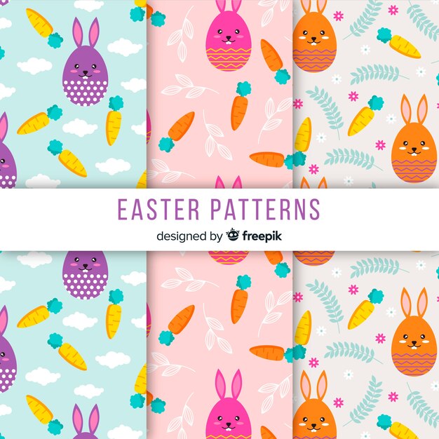 Vector gratuito set de estampados de pascua