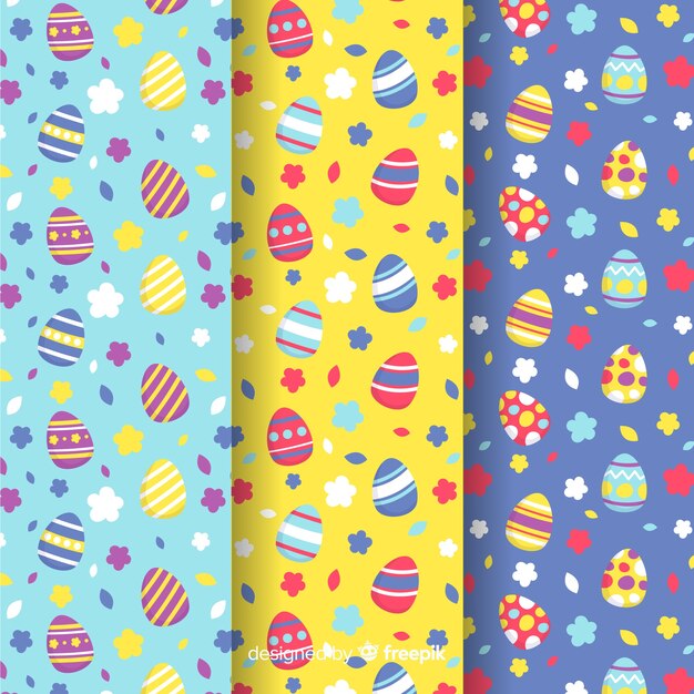 Vector gratuito set de estampados de pascua