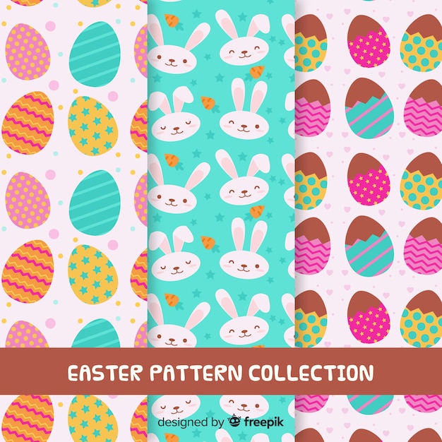 Vector gratuito set de estampados de pascua