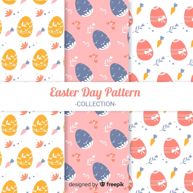 Vector gratuito set de estampados de pascua