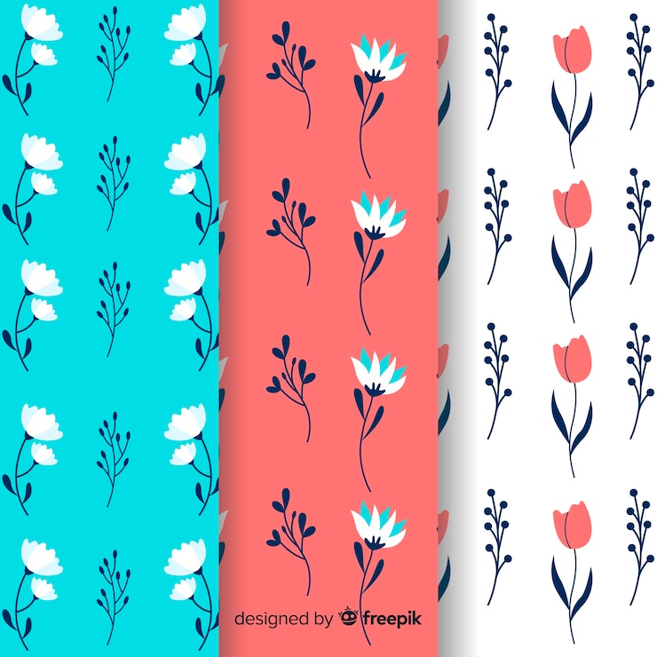 Vector gratuito set de estampados primaverales