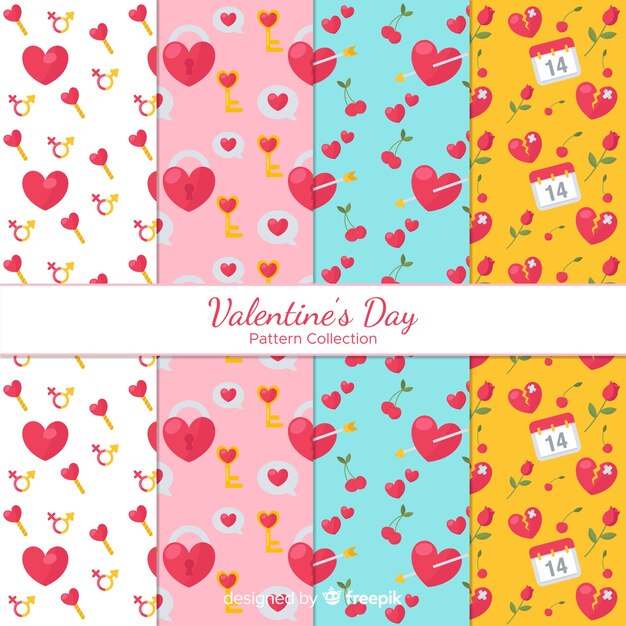 Set de estampados de san valentín