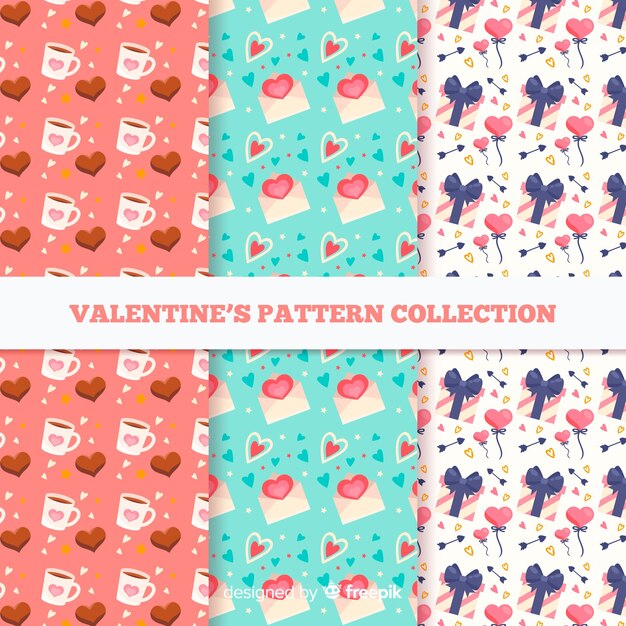 Set de estampados de san valentín