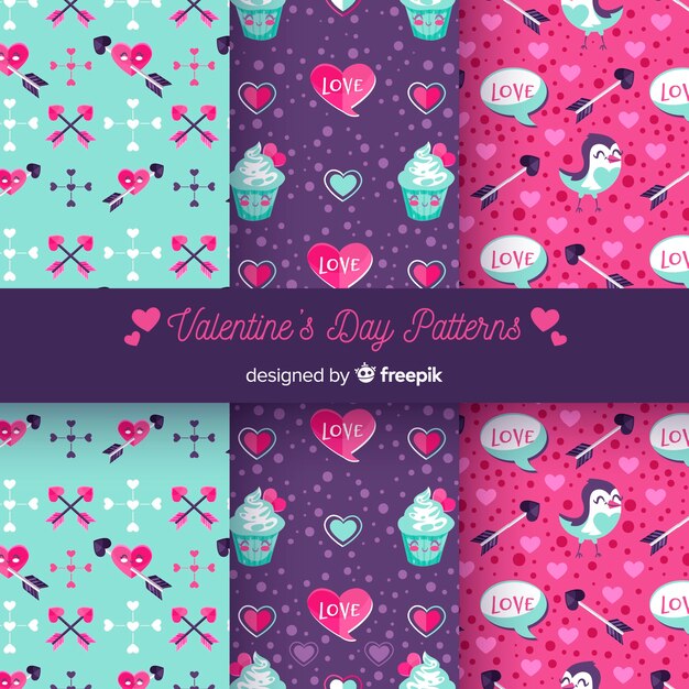 Set de estampados de san valentín