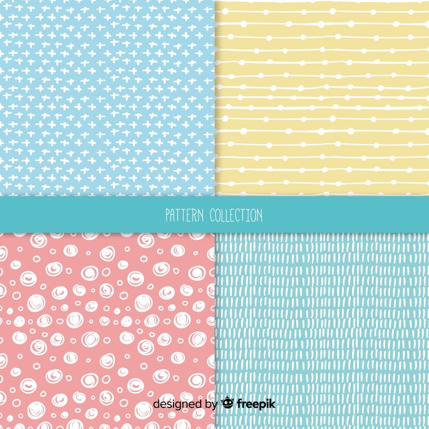 Set de estampados de texturas dibujadas