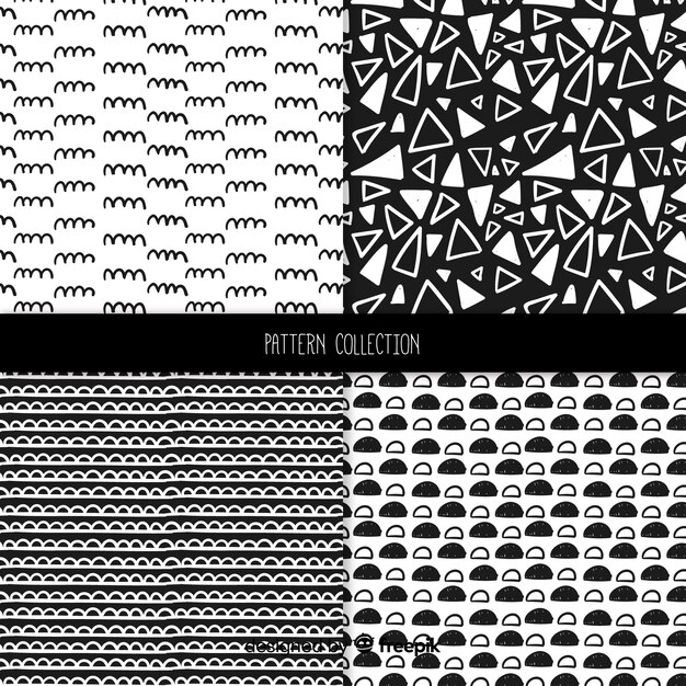 Set de estampados de texturas dibujadas