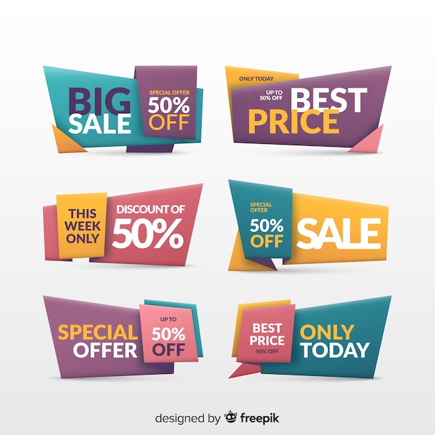 Set de etiquetas de compras