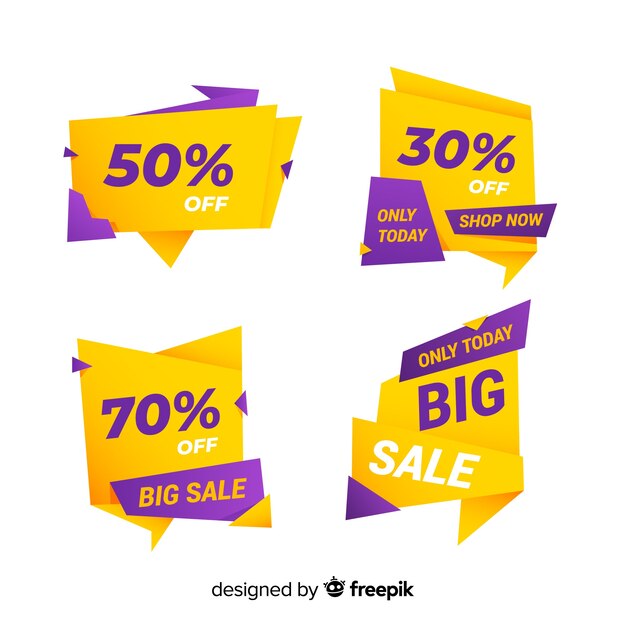 Set de etiquetas de compras