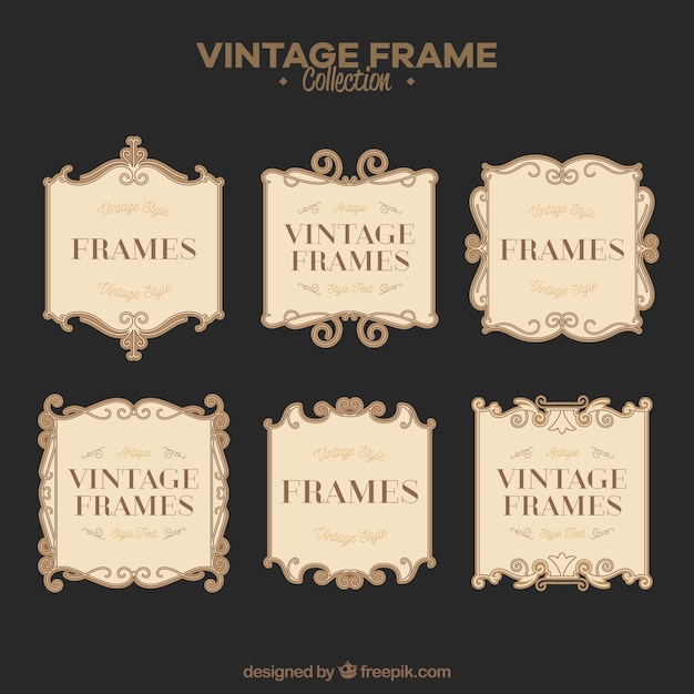 Vector gratuito set de etiquetas en estilo vintage