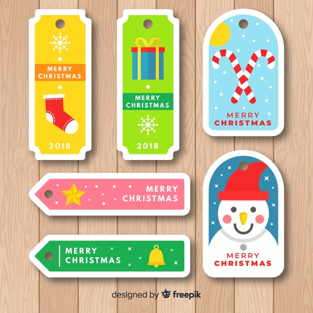 Set de etiquetas de navidad