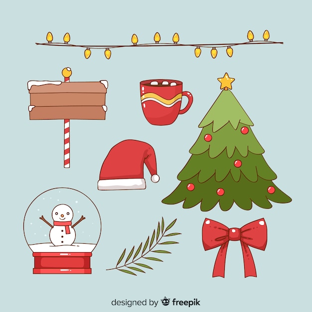 Vector gratuito set de etiquetas de navidad