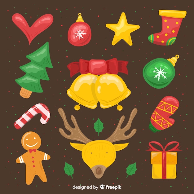 Set de etiquetas de navidad