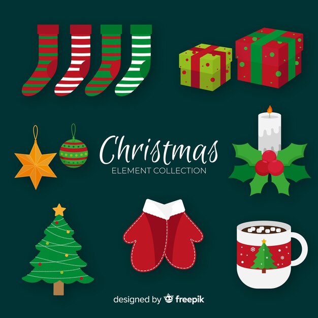 Set de etiquetas de navidad
