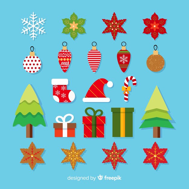 Set de etiquetas de navidad