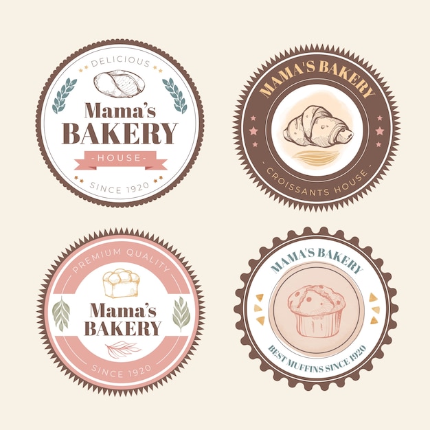 Set de etiquetas de panadería