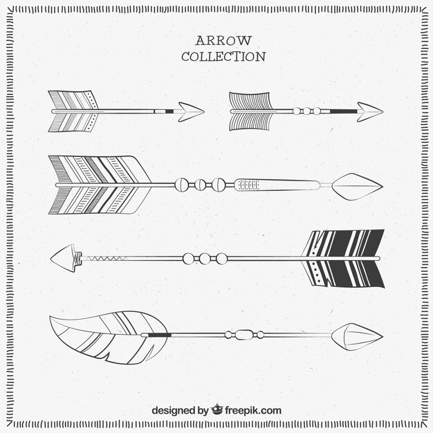 Set de flechas decorativas con diferentes diseños