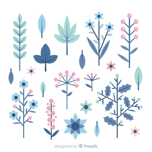 Set de flores de invierno