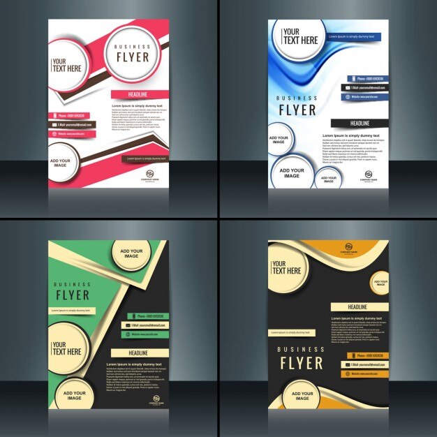 Set de folletos abstractos de negocios