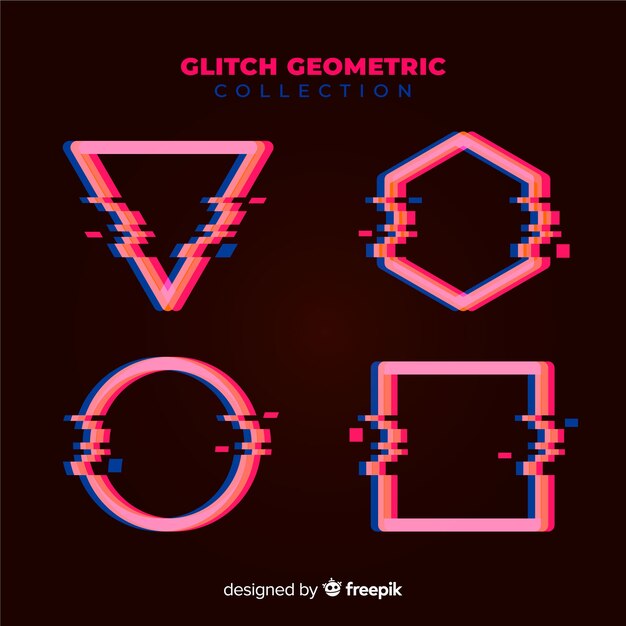 Set de formas geométricas con fallos