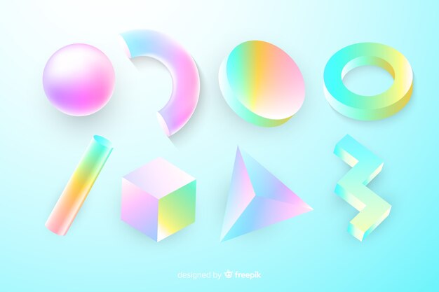 Set de formas geométricas tridimensionales