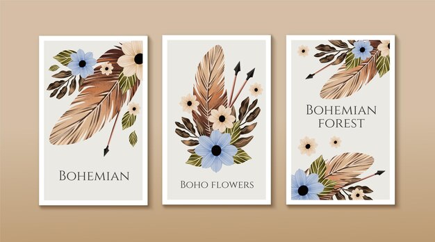 Set de fundas de acuarela boho
