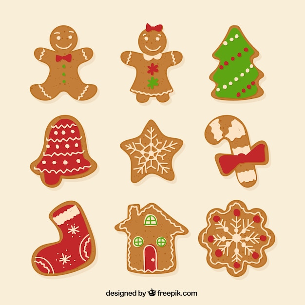 Set de galletas navideñas de jengibre 