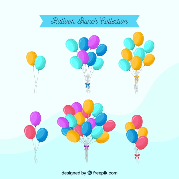 Vector gratuito set de globos coloridos