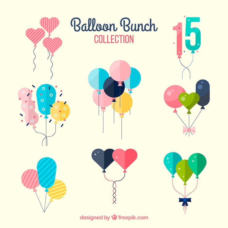 Vector gratuito set de globos coloridos