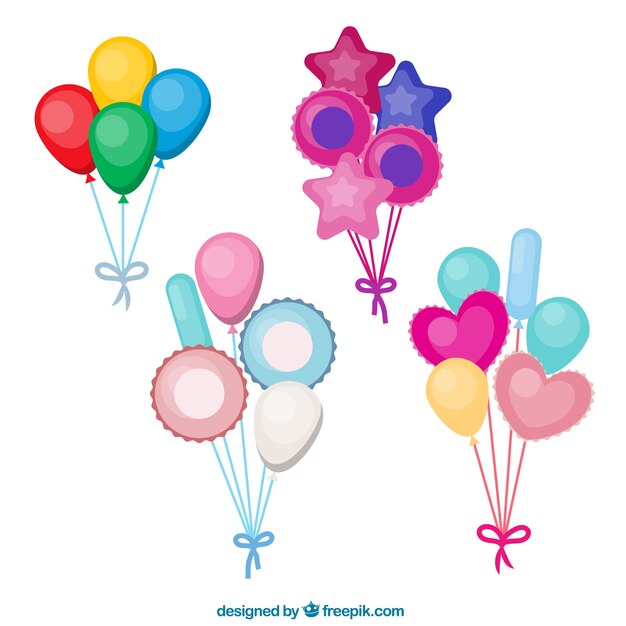 Set de globos coloridos 