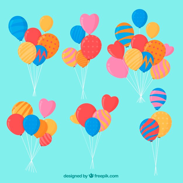 Set de globos coloridos