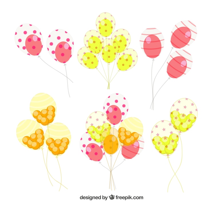 Vector gratuito set de globos coloridos 