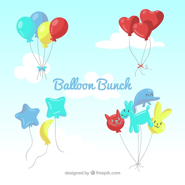 Vector gratuito set de globos coloridos