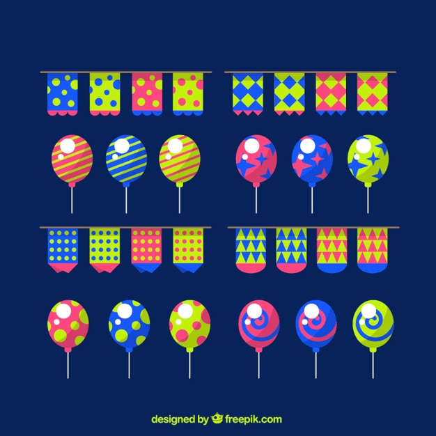 Set de globos y guirnaldas