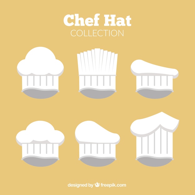 Set de gorros de chef planos