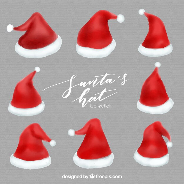 Set de gorros de santa claus 