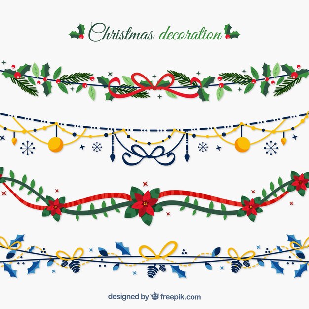 Set de guirnaldas de decoración navideña 