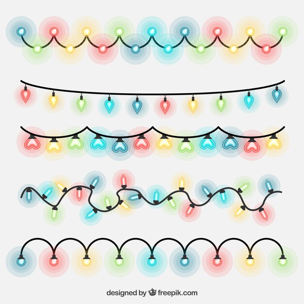 Set de guirnaldas de luces de colores
