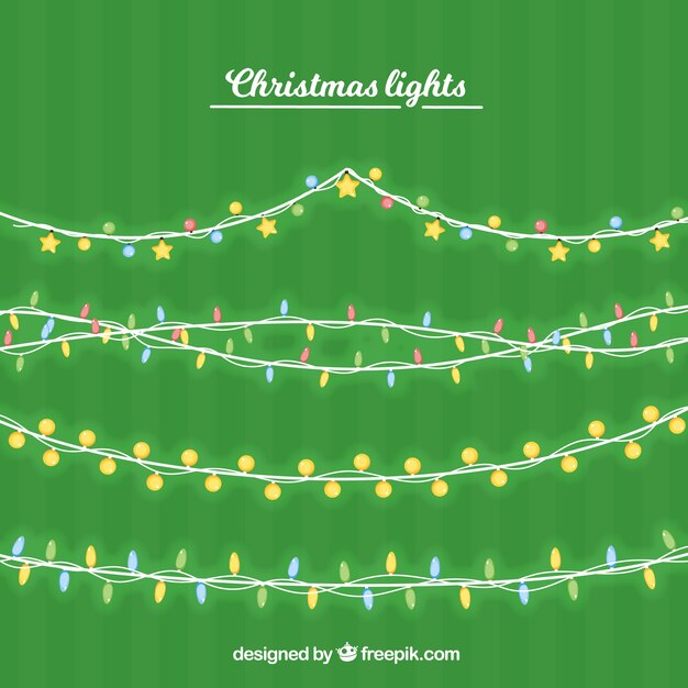 Set de guirnaldas de luces de navidad 